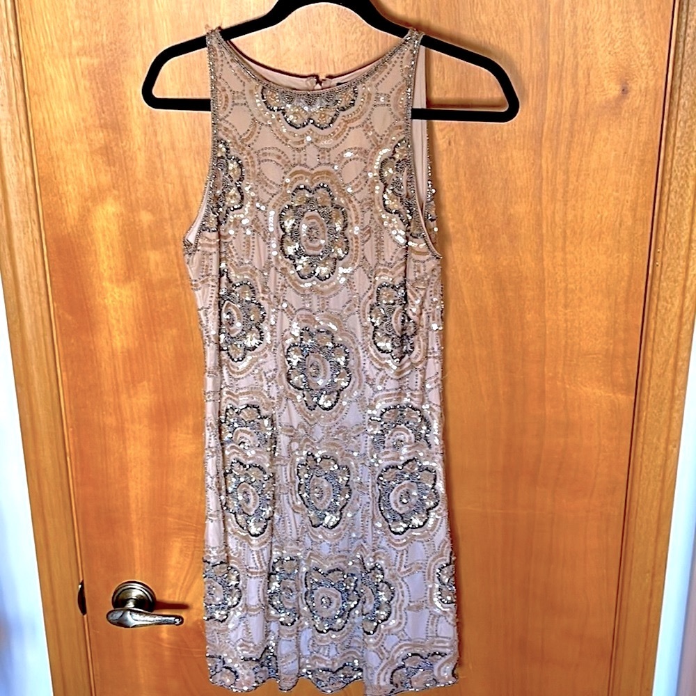 Adrianna Papell beaded cocktail dress